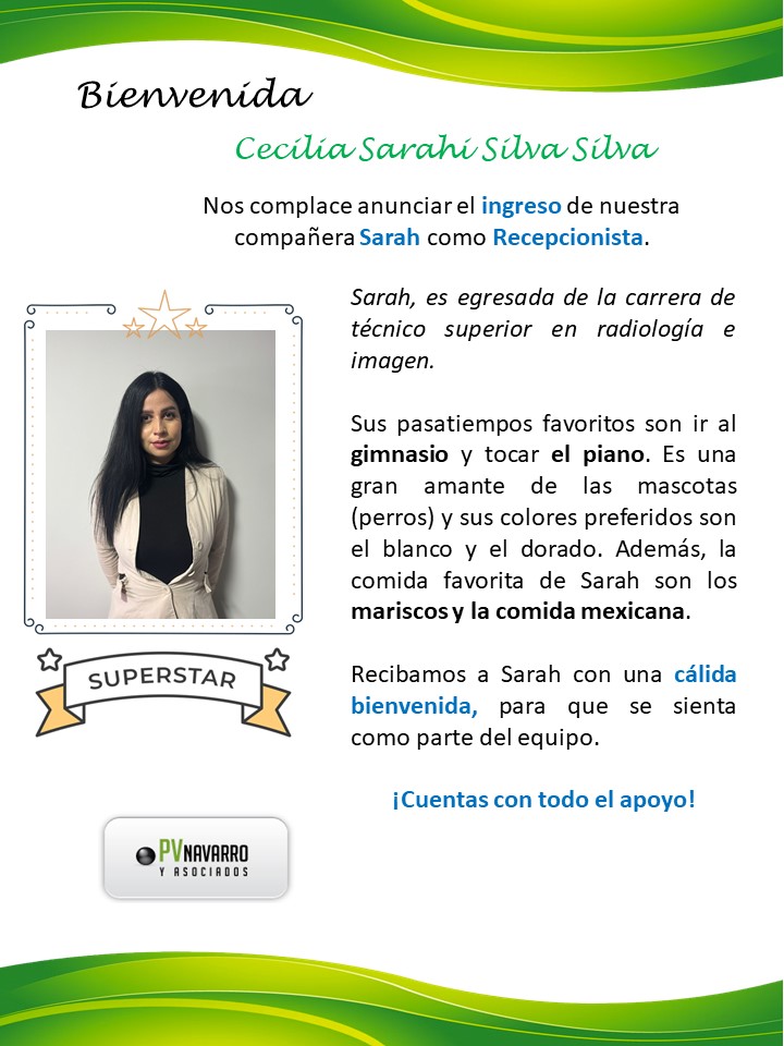 Bienvenida Sarah
