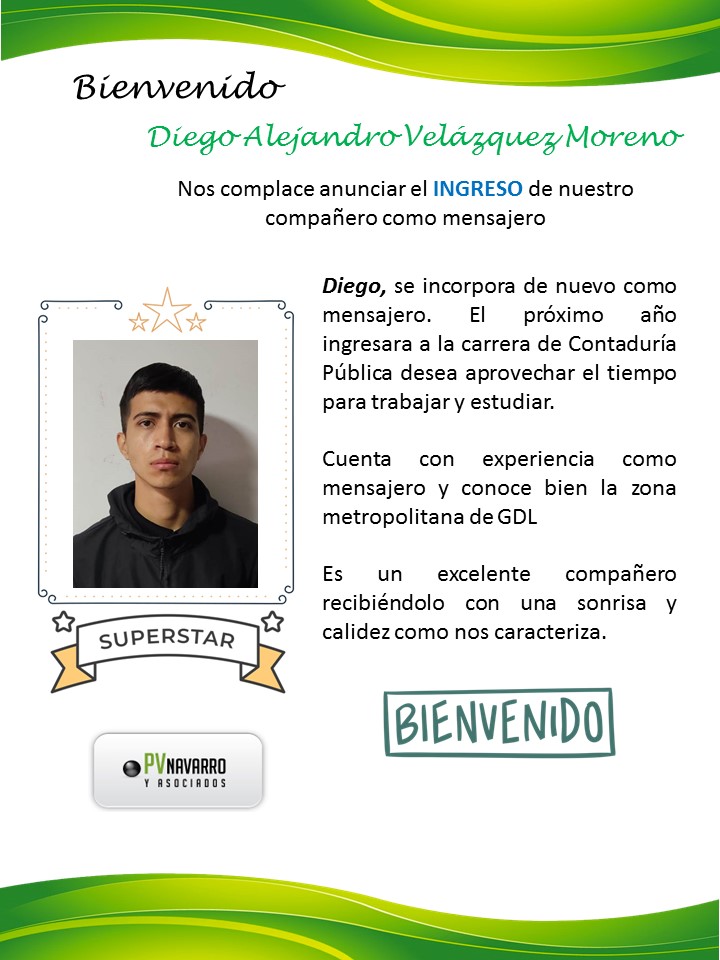 Bienvenido Diego Alejandro