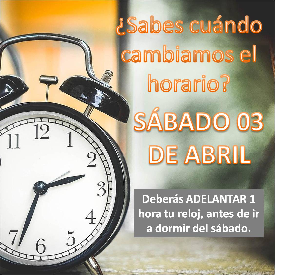 Cambio de horario
