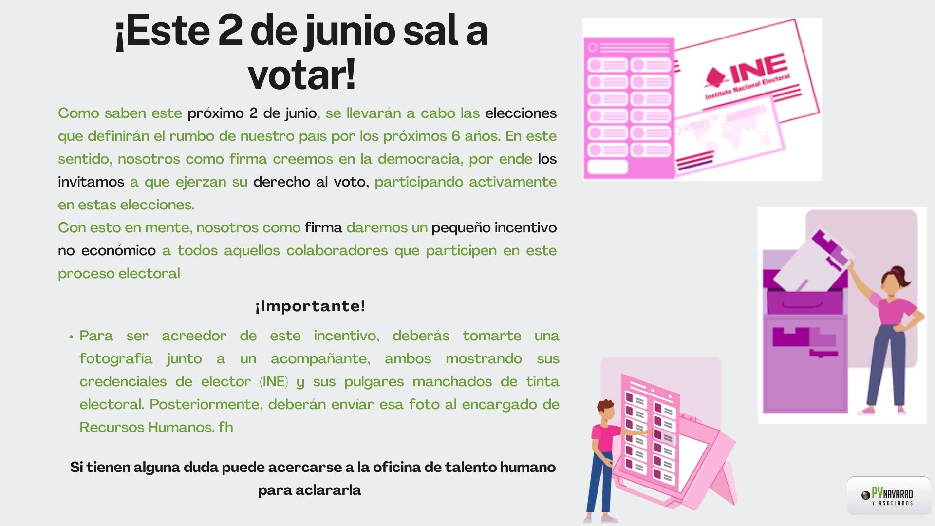 Sal a votar este 2 de junio