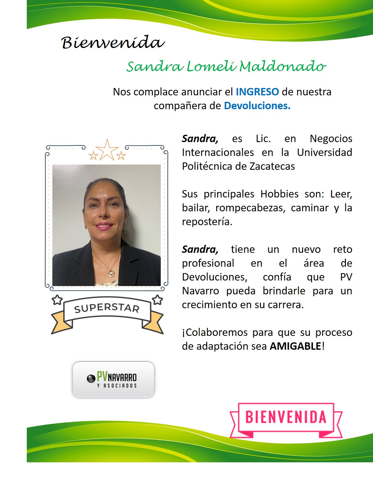 Bienvenida Sandra